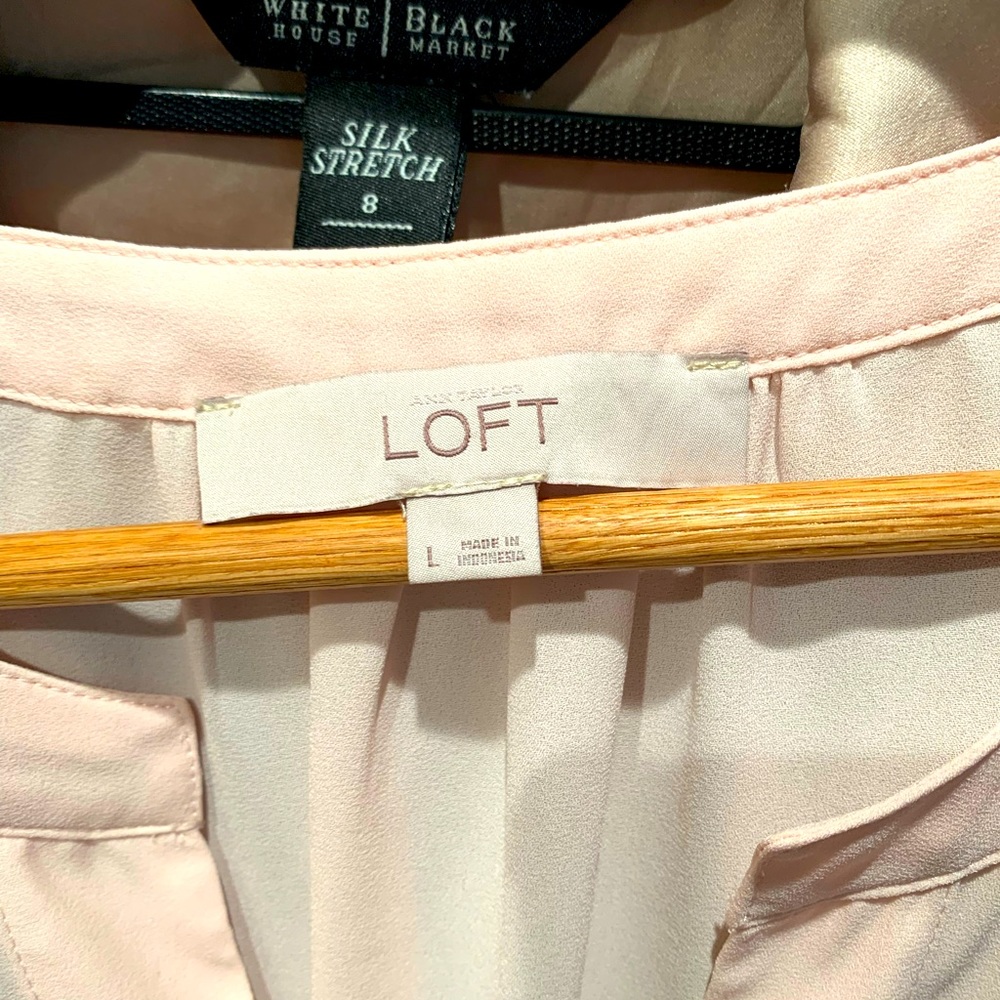 Sz L, Pink top, Loft, Great Condition